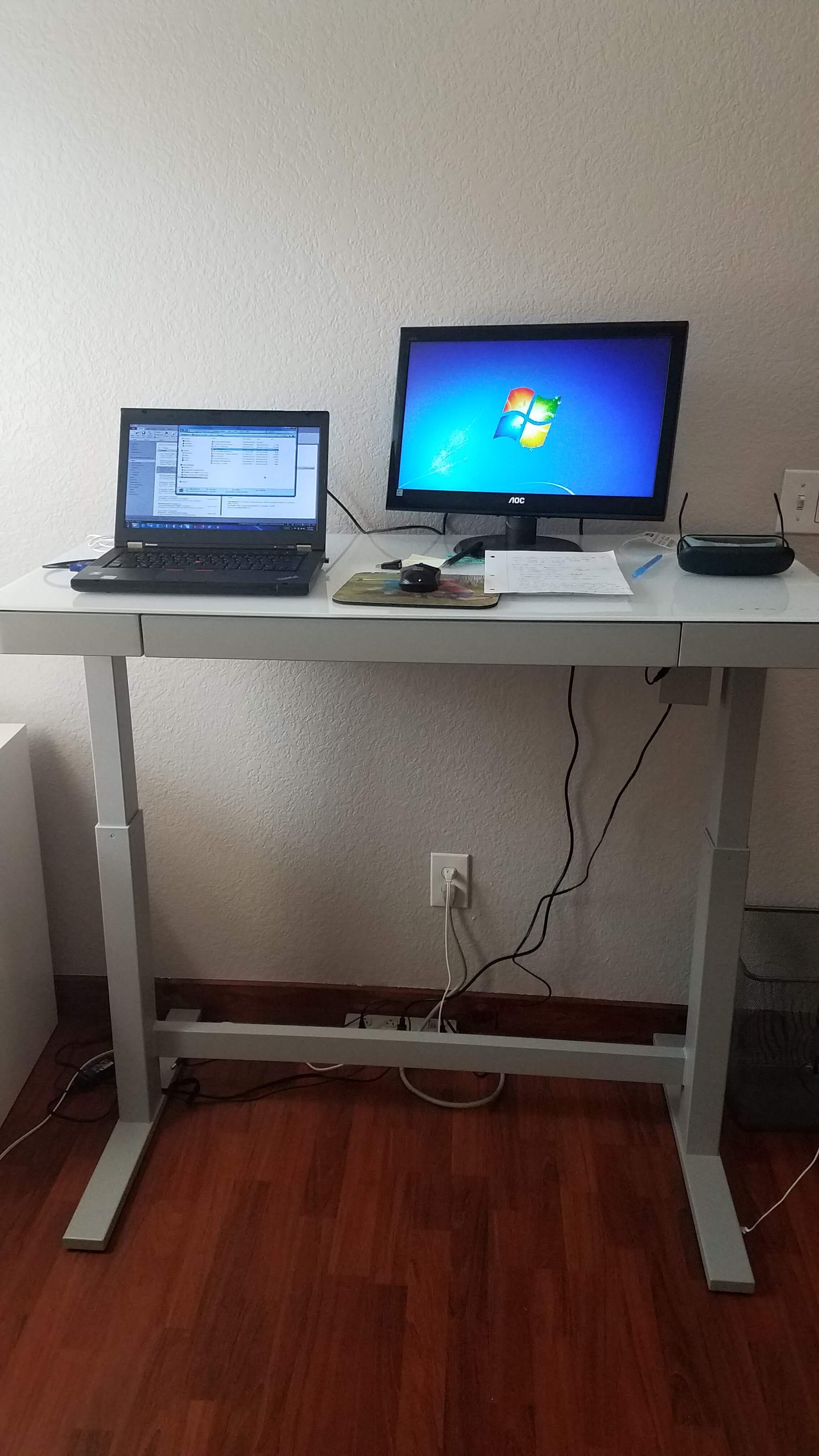 A Stand up desk helps to avoid sitting with back pain
